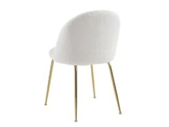 Lot De 2 Chaises - Tissu Bouclette Et Métal Doré - Blanc - MELBOURNE 16 Lot De 2 Chaises - Tissu Bouclette Et Métal Doré - Blanc - MELBOURNE -Mobilier De Restaurant chaise 6603075