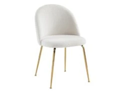 Lot De 2 Chaises - Tissu Bouclette Et Métal Doré - Blanc - MELBOURNE 13 Lot De 2 Chaises - Tissu Bouclette Et Métal Doré - Blanc - MELBOURNE -Mobilier De Restaurant chaise 6603079