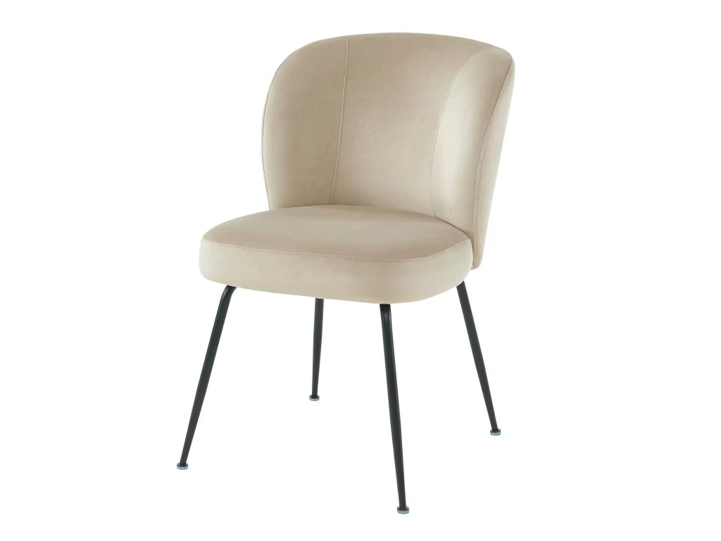 Lot De 2 Chaises En Velours Et Métal - Beige - POLPONA De Pascal MORABITO 4 Lot De 2 Chaises En Velours Et Métal - Beige - POLPONA De Pascal MORABITO – Image 4