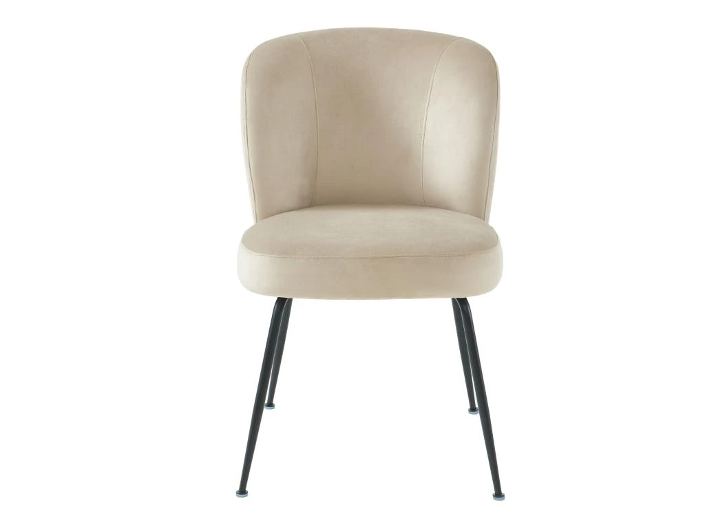 Lot De 2 Chaises En Velours Et Métal - Beige - POLPONA De Pascal MORABITO 2 Lot De 2 Chaises En Velours Et Métal - Beige - POLPONA De Pascal MORABITO – Image 2