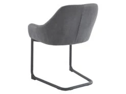 Lot De 6 Chaises Avec Accoudoirs En Tissu Et Métal - Gris - WAFA De Pascal MORABITO -Mobilier De Restaurant chaise 6929397