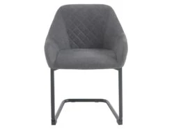 Lot De 6 Chaises Avec Accoudoirs En Tissu Et Métal - Gris - WAFA De Pascal MORABITO -Mobilier De Restaurant chaise 6929411