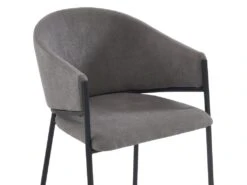 Lot De 2 Chaises Avec Accoudoirs En Tissu Et Métal - Gris - ORDIDA De Pascal MORABITO -Mobilier De Restaurant chaise 6945243