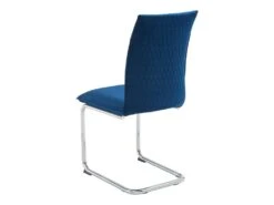 Lot De 2 Chaises En Velours Et Métal Chromé - Bleu - OMANIANE 10 Lot De 2 Chaises En Velours Et Métal Chromé - Bleu - OMANIANE -Mobilier De Restaurant chaise 7002553