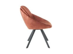 Lot De 6 Chaises Avec Accoudoirs En Velours Et Métal - Terracotta - BUSSELTON -Mobilier De Restaurant chaise 7325795