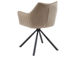 Lot De 6 Chaises Avec Accoudoirs En Velours Et Métal - Beige - IZIALI De Pascal MORABITO 13 Lot De 6 Chaises Avec Accoudoirs En Velours Et Métal - Beige - IZIALI De Pascal MORABITO -Mobilier De Restaurant chaise 7729545