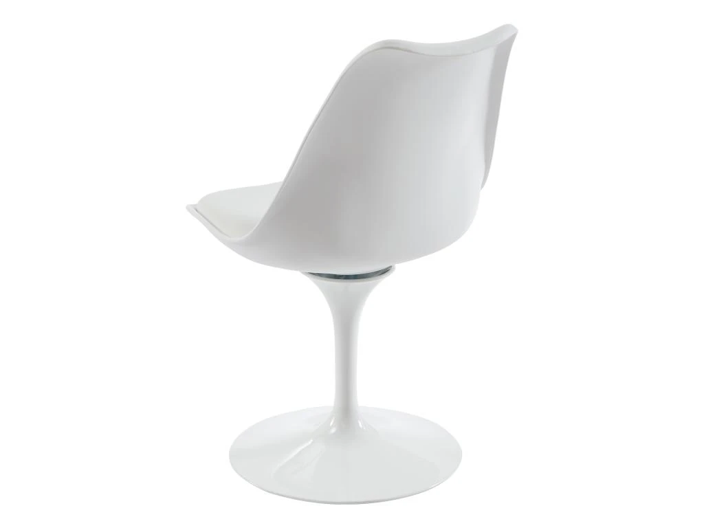 Chaise En Polypropylène, Tissu Et Métal - Blanc - XAFY 4 Chaise En Polypropylène, Tissu Et Métal - Blanc - XAFY – Image 4