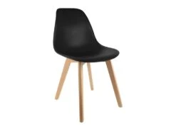 MELYA - Lot De 4 Chaises Scandinaves Noires -Mobilier De Restaurant chaise 8935779
