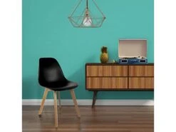 MELYA - Lot De 4 Chaises Scandinaves Noires -Mobilier De Restaurant chaise 8935783