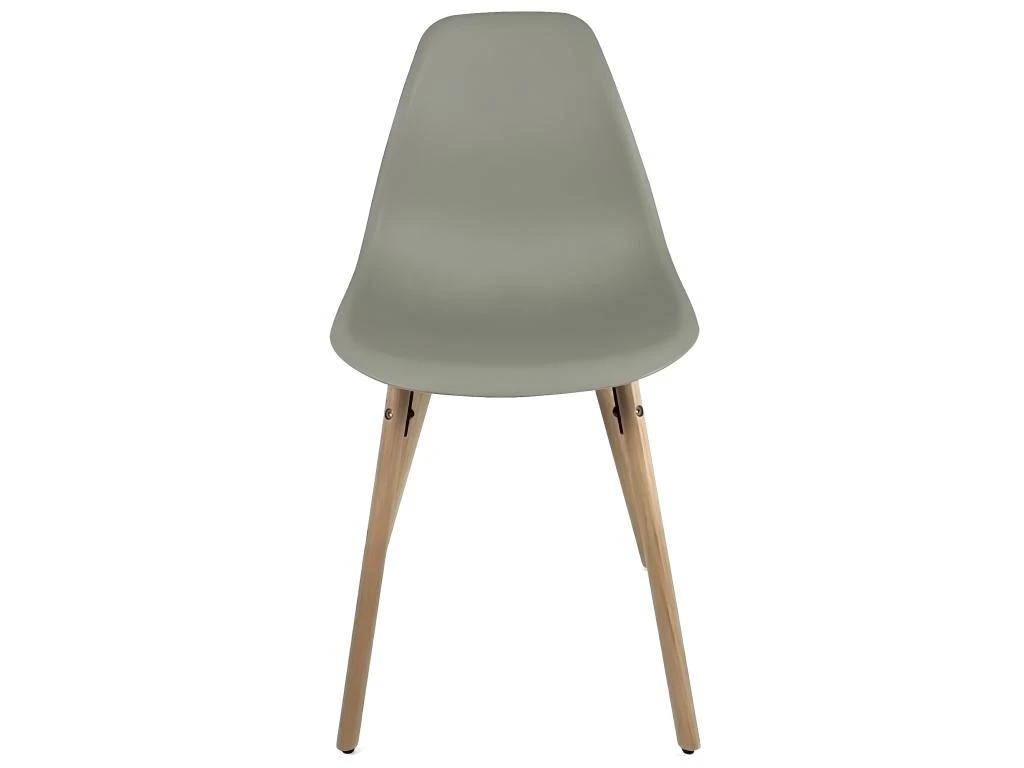 KAYELLES Lot De 4 Chaises Scandinaves De Cuisine Pieds Bois OVA (Gris) 2 KAYELLES Lot De 4 Chaises Scandinaves De Cuisine Pieds Bois OVA (Gris) – Image 2