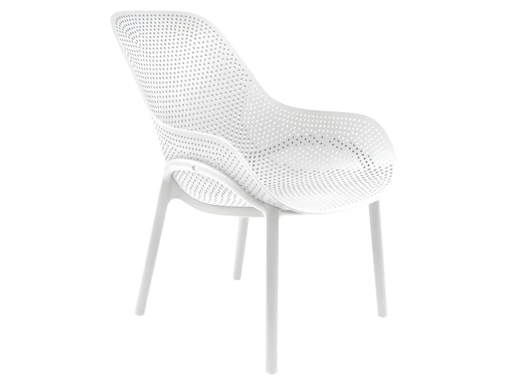 MONICA - Lot De 4 Fauteuils Coque Plastique Blanche 2 MONICA - Lot De 4 Fauteuils Coque Plastique Blanche – Image 2