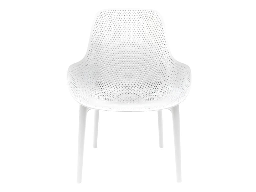 MONICA - Lot De 4 Fauteuils Coque Plastique Blanche 3 MONICA - Lot De 4 Fauteuils Coque Plastique Blanche – Image 3