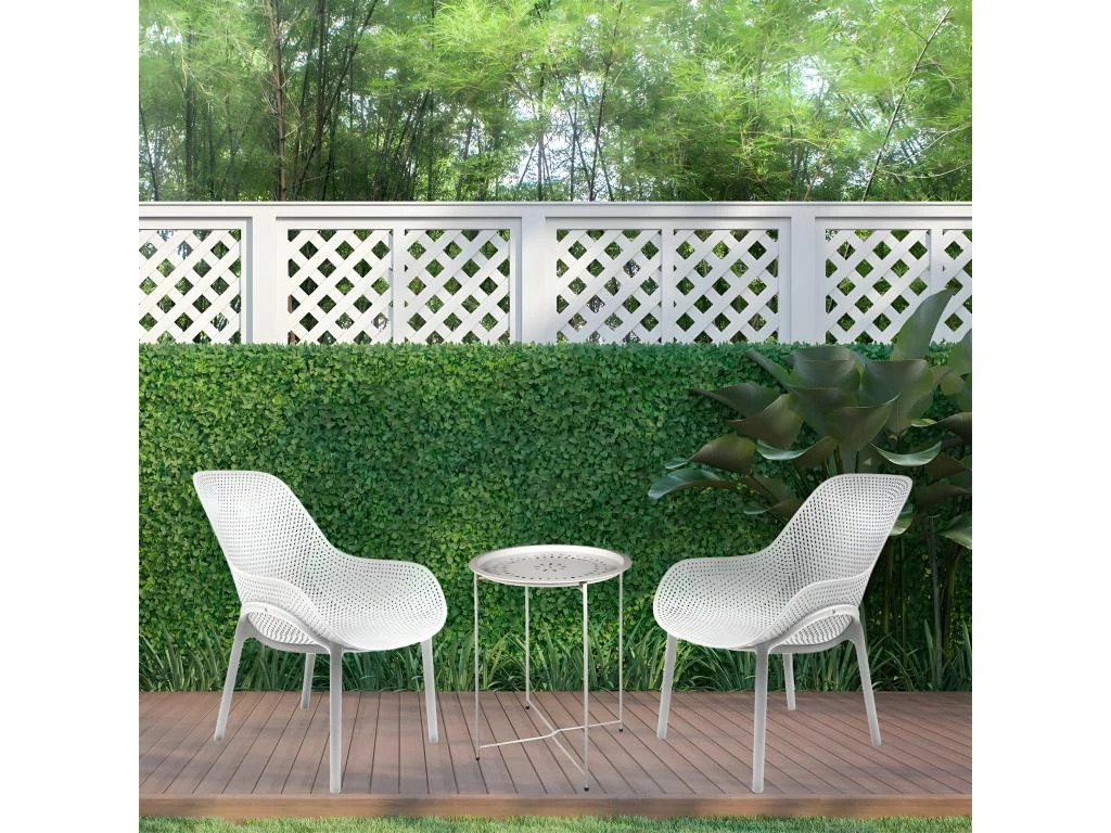 MONICA - Lot De 4 Fauteuils Coque Plastique Blanche 4 MONICA - Lot De 4 Fauteuils Coque Plastique Blanche – Image 4