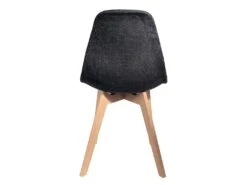 STYGN - Lot De 4 Chaises Avec Maille Noire Fils Argentés -Mobilier De Restaurant chaise 8936271