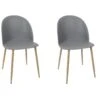 MADDY - Lot De 2 Chaises Scandinaves Grises