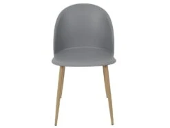 MADDY - Lot De 2 Chaises Scandinaves Grises -Mobilier De Restaurant chaise 8936481