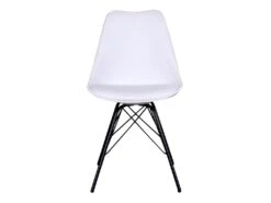 HAGA - Lot De 2 Chaises Blanches Avec Piétement Métallique -Mobilier De Restaurant chaise 8936881