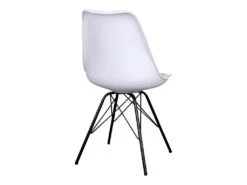 HAGA - Lot De 2 Chaises Blanches Avec Piétement Métallique -Mobilier De Restaurant chaise 8936885