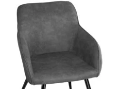 Lot De 8 Chaises Pieds Noir Siège De Salon Cuisine Salle à Manger Design élégant Gris 08_0000030 -Mobilier De Restaurant chaise 8938017