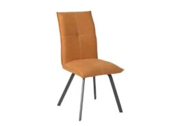 BISPO - Lot De 2 Chaises Tissu Coloris Orange -Mobilier De Restaurant chaise 8939067