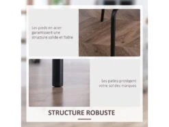 Lot De 2 Chaises Médaillon Style Néo-rétro Piètement Acier Noir Revêtement Tissu Aspect Lin Rose -Mobilier De Restaurant chaise 8939879