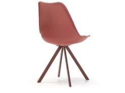 Pack 2 Chaises Salle à Manger Cross Style Nordique Rouge, 54 Cm X 49 Cm X 84 Cm -Mobilier De Restaurant chaise 9180431