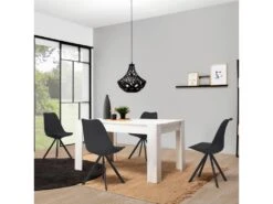 Pack 2 Chaises Salle à Manger Cross Style Nordique Noir, 54 Cm X 49 Cm X 84 Cm -Mobilier De Restaurant chaise 9180965