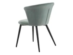 KOLYE - Lot De 2 Chaises Velours Vert Menthe Et Pieds Métal -Mobilier De Restaurant chaise 9219257