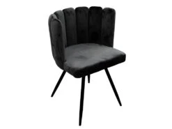 Chaise Ariel Velours Noir - Noir -Mobilier De Restaurant chaise 9219287