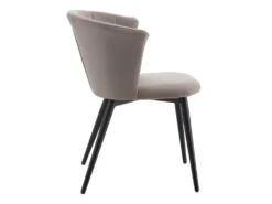 KOLYE - Lot De 2 Chaises Velours Gris Et Pieds Métal 8 KOLYE - Lot De 2 Chaises Velours Gris Et Pieds Métal -Mobilier De Restaurant chaise 9219295