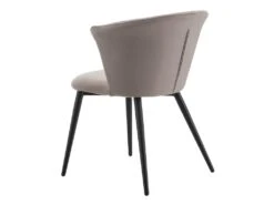 KOLYE - Lot De 2 Chaises Velours Gris Et Pieds Métal 9 KOLYE - Lot De 2 Chaises Velours Gris Et Pieds Métal -Mobilier De Restaurant chaise 9219297