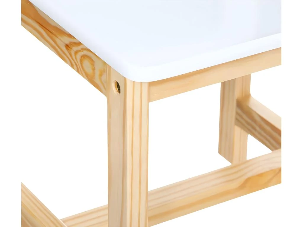 Chaise Enfant Coloris Blanc/naturel - L. 28,5 X P. 29 X H. 59 Cm 2 Chaise Enfant Coloris Blanc/naturel - L. 28,5 X P. 29 X H. 59 Cm – Image 2