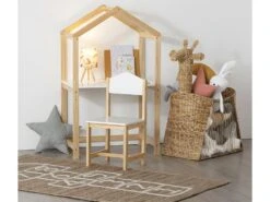 Chaise Enfant Coloris Blanc/naturel - L. 28,5 X P. 29 X H. 59 Cm 7 Chaise Enfant Coloris Blanc/naturel - L. 28,5 X P. 29 X H. 59 Cm -Mobilier De Restaurant chaise 9219733