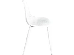 KAYELLES Lot De 4 Chaises De Cuisine Nid D’abeille OTA (Blanc) -Mobilier De Restaurant chaise 9235197