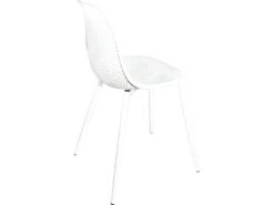 KAYELLES Lot De 4 Chaises De Cuisine Nid D’abeille OTA (Blanc) -Mobilier De Restaurant chaise 9235199