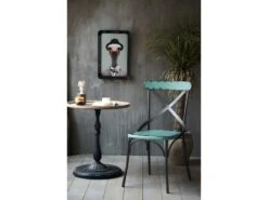 BISTRO - Set De 2 Chaises De Repas Vintage En Métal Bleu 7 BISTRO - Set De 2 Chaises De Repas Vintage En Métal Bleu -Mobilier De Restaurant chaise 9239267