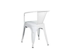 LUCY - Lot De 4 Chaises Métalliques Blanches -Mobilier De Restaurant chaise 9239665