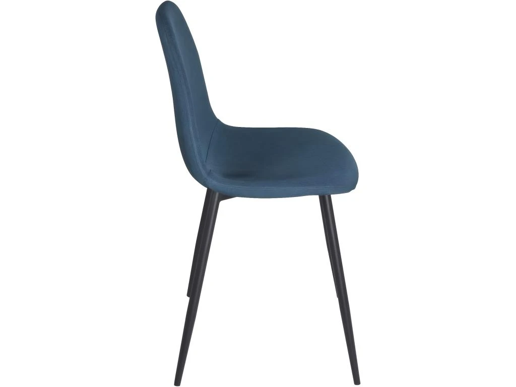 Lot De 4 Chaises Design Tissu Rembourrées NOVA (bleu) 3 Lot De 4 Chaises Design Tissu Rembourrées NOVA (bleu) – Image 3