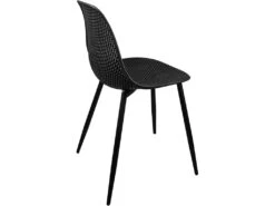 KAYELLES Lot De 4 Chaises De Cuisine Nid D’abeille OTA (Noir) -Mobilier De Restaurant chaise 9245591