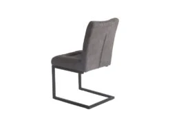 Chaise Velours Taupe Foncé Et Pieds Design En Métal Noir - VIVI -Mobilier De Restaurant chaise 9246023