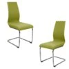 Lot 2 Chaises Originales Vert Anis - PEPS