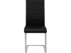 Lot De 8 Chaises Pieds Acier Siège De Salon Cuisine Salle à Manger Design Carré élégant Noir 08_0000090 -Mobilier De Restaurant chaise 9246187