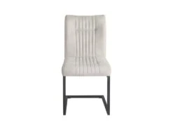 Lot De 2 Chaises Velours Gris Clair Et Pieds Design Métal Noir - VIVI -Mobilier De Restaurant chaise 9246197