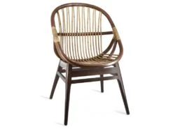 Fauteuil En Bois De mindi et Rotin