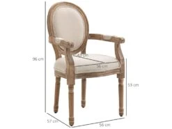 Chaise De Salle à Manger Chaise De Salon Médaillon Style Louis XVI Bois Hévéa Patiné Sculpté Tissu Beige 6 Chaise De Salle à Manger Chaise De Salon Médaillon Style Louis XVI Bois Hévéa Patiné Sculpté Tissu Beige -Mobilier De Restaurant chaise 9247207
