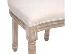 Lot De 2 Chaises Coloris Beige Lin - Longueur 49 X Profondeur 56 X Hauteur 96 Cm -Mobilier De Restaurant chaise 9247331