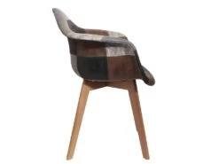 MELO - Lot De 6 Fauteuils Scandinaves Aspect Vieux Cuir -Mobilier De Restaurant chaise 9248939