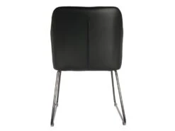 AMANCA - Lot De 2 Fauteuils Tissu Gris Et Simili Noir -Mobilier De Restaurant chaise 9250013