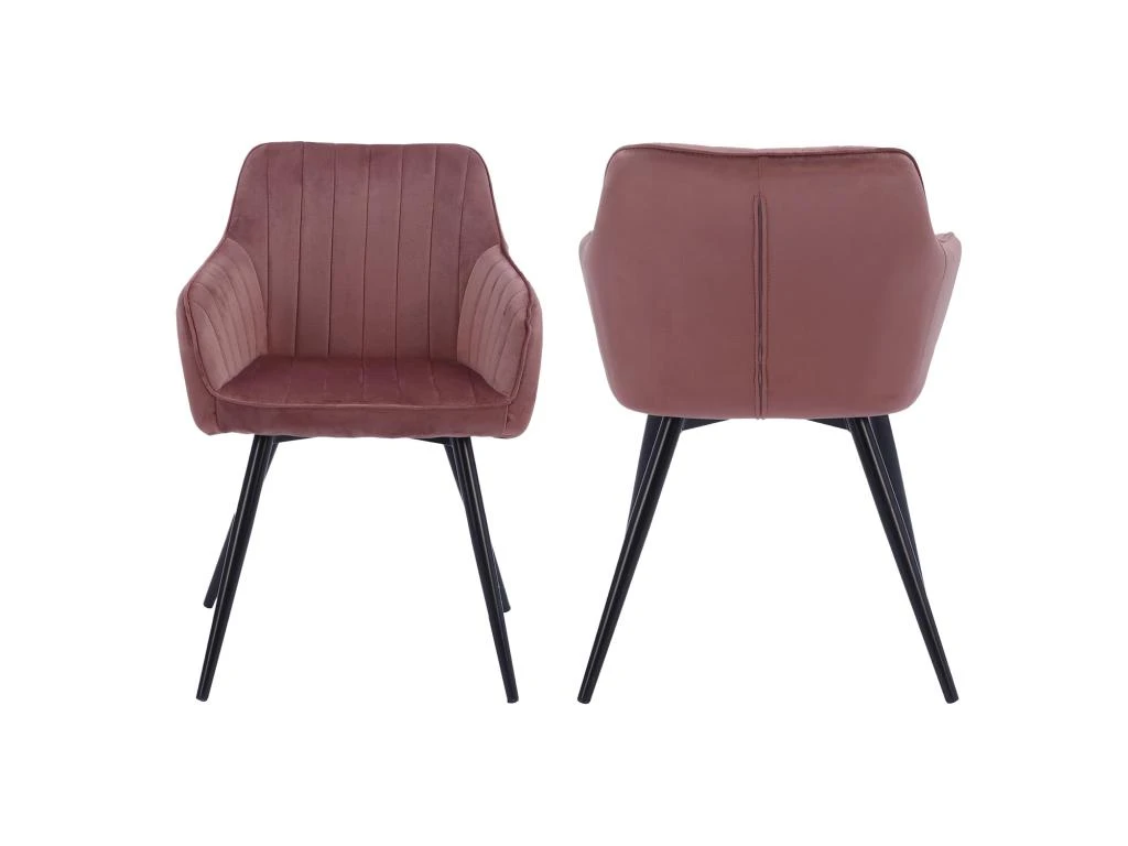 Chaise En Velours BERTILLE Rose - HAPPY GARDEN 4 Chaise En Velours BERTILLE Rose - HAPPY GARDEN â Image 4