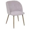 Chaise Pour Enfant En Velours Rose Côtelé H 60.5 Cm